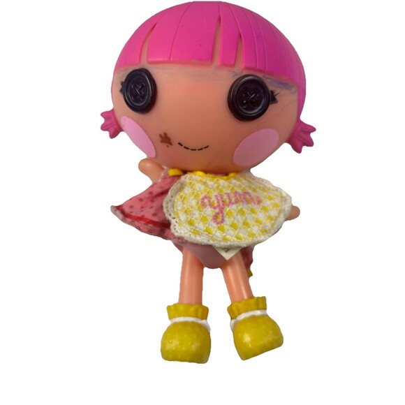 Lalaloopsy Littles Sprinkle Spice Cookie Doll Pink Hair Yellow Shoes Stains - Picture 1 of 9